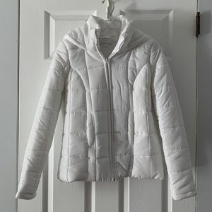 New York & Company White Puffer Jacket